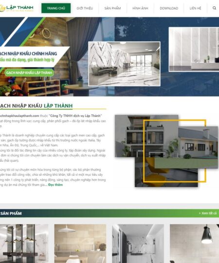 Theme wordpress bán gạch men, đá granite, đá mài
