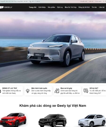 Theme wordpress bán xe geely