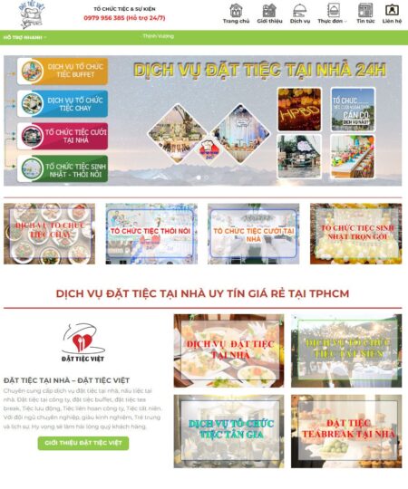 Theme wordpress dịch vụ nấu ăn