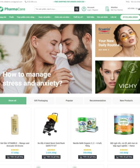 Theme wordpress nhà thuốc 06