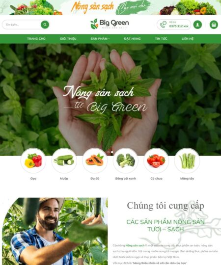 Theme wordpress nông sản 03