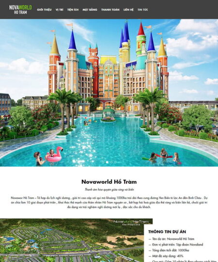 Theme Wordpress Landing Page BĐS NovaWorld