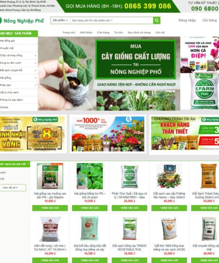 Theme wordpress bán sản phẩm nông nghiệp , phân bón