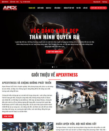 Theme wordpress phòng tập gym