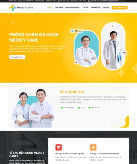 Alternative view of Theme wordpress phòng khám 03 - tiêm Vắc xin - tiêm chủng