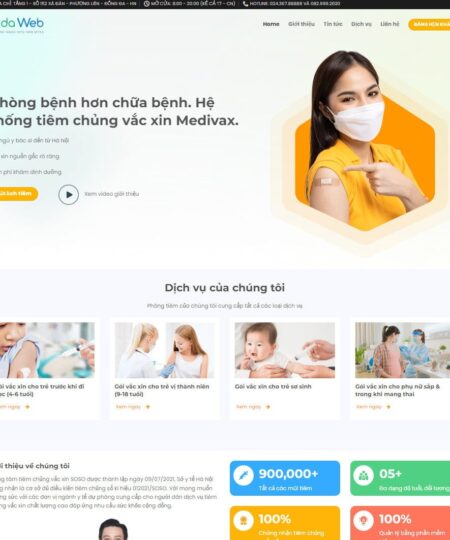 Theme wordpress phòng khám 03 - tiêm Vắc xin - tiêm chủng