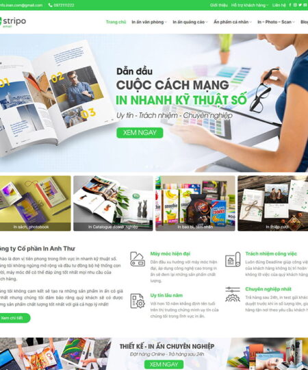 Theme wordpress dịch vụ in ấn - quảng cáo