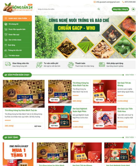 Theme wordpress bán quà tặng cao cấp
