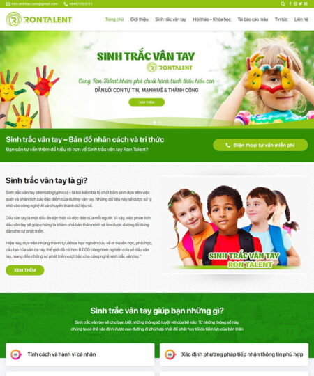 Theme wordpress sinh trắc vân tay