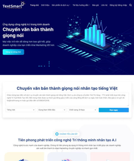 Theme wordpress giới thiệu dịch vụ textsmart
