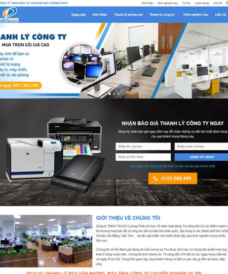Theme wordpress dịch vụ thanh lý 03