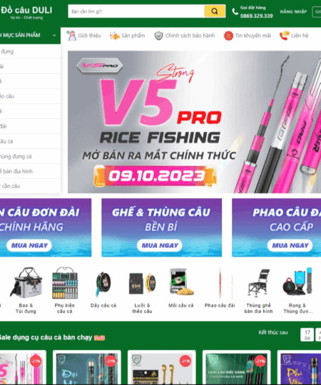 Theme wordpress bán đồ câu cá