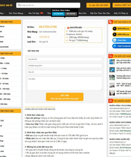 Alternative view of Theme wordpress sim số 02