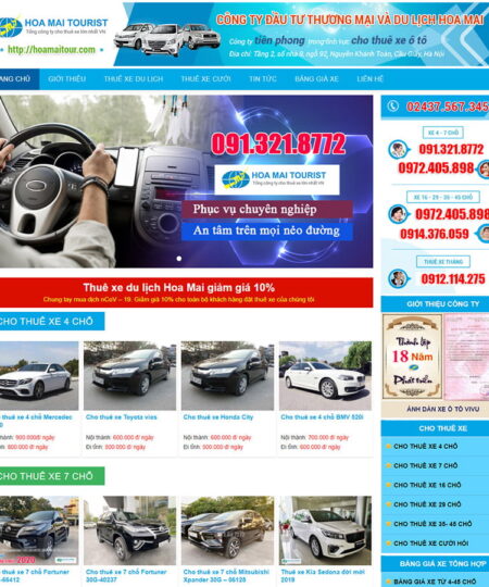 Theme wordpress dịch vụ thuê xe 02