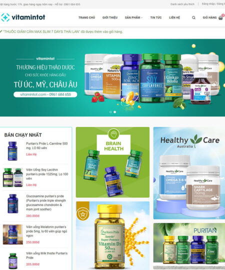 Theme wordpress bán vitamin, thực phẩm chức năng