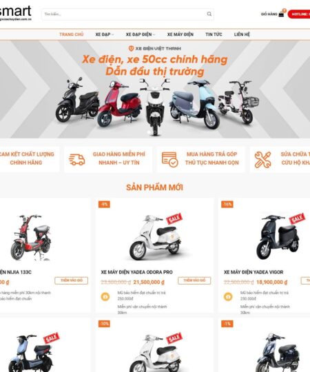 Theme wordpress bán xe điện