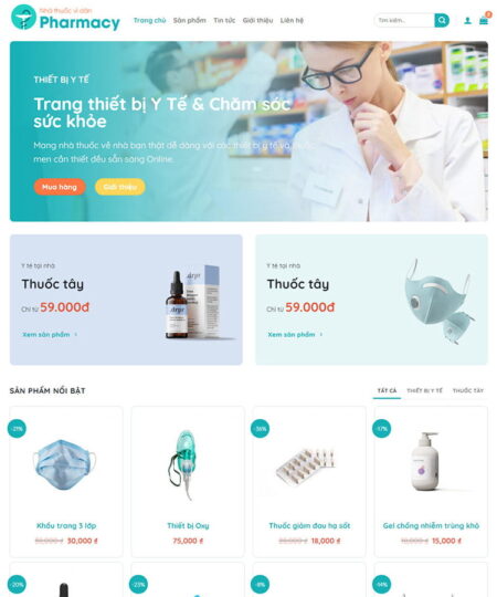 Alternative view of Theme wordpress bán thiết bị y tế
